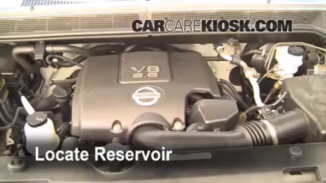 2007 Nissan Titan SE 5.6L V8 Crew Cab Pickup Líquido limpiaparabrisas Agregar líquido